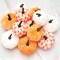 Pumpkin Decor Fake Foam Harvest Decorative Velvet Pumpkins Set of 1 (Fall Multi) 2.55"D x 2.55"W x 2.55"H